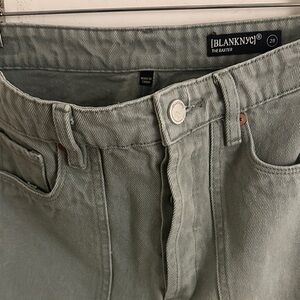 BLANKNYC The Baxter Ribcage Straight Leg Jeans Size 28 in Sage
